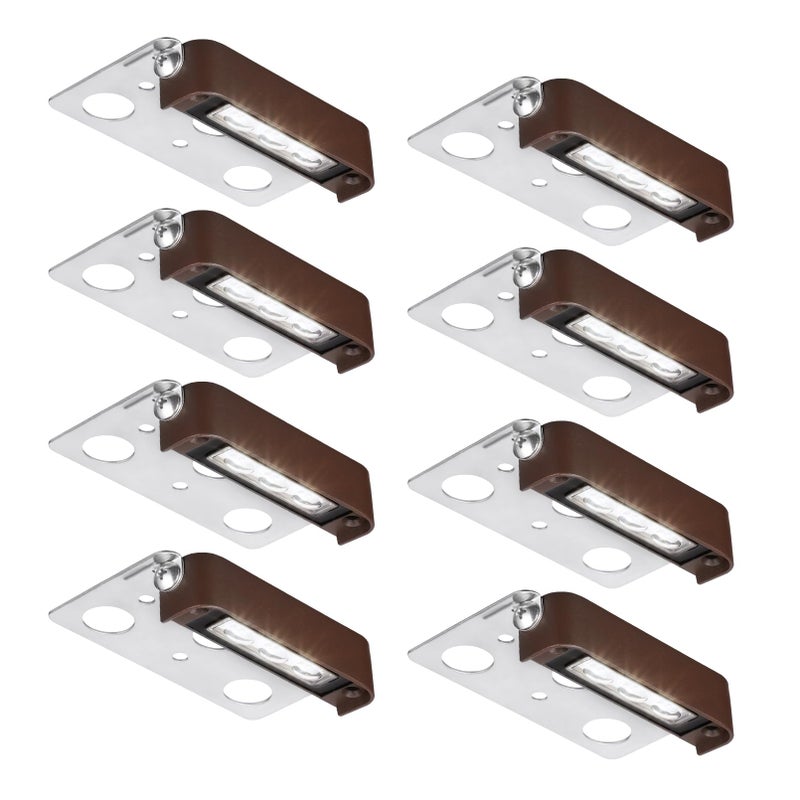 LEONLITE 8-Pack 4 Inch LED Hardscape Lighting, Update Retaining Wall Lights, LED Landscape Lighting, 12 AC/DC Paver Light Low Voltage, 2W Outdoor Step Lights, 5000K Daylight, ETL - Image 1